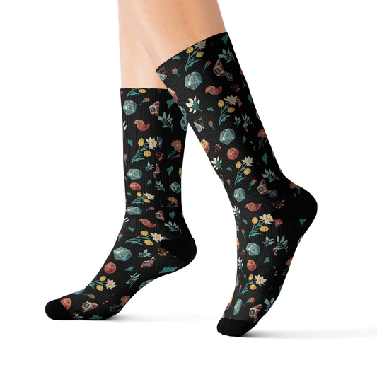 Botanical DND Dices Socks
