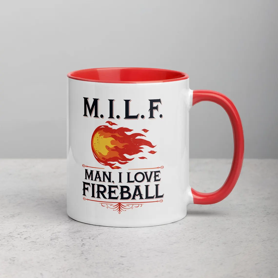 Man I Love Fireball Accent Mug