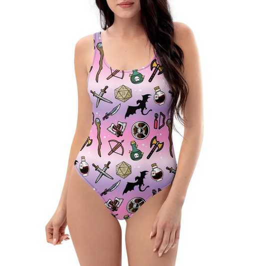 DND Items Pink One-piece Swimsuit