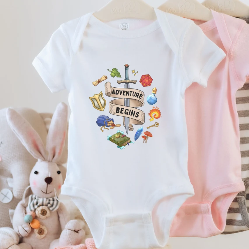 Adventure Begins Baby Bodysuit