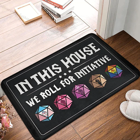 We Roll For Initiative LGBT Dice Doormat