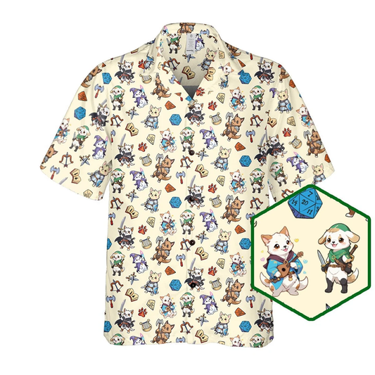 Dungeon And Dogs Hawaiian Shirt