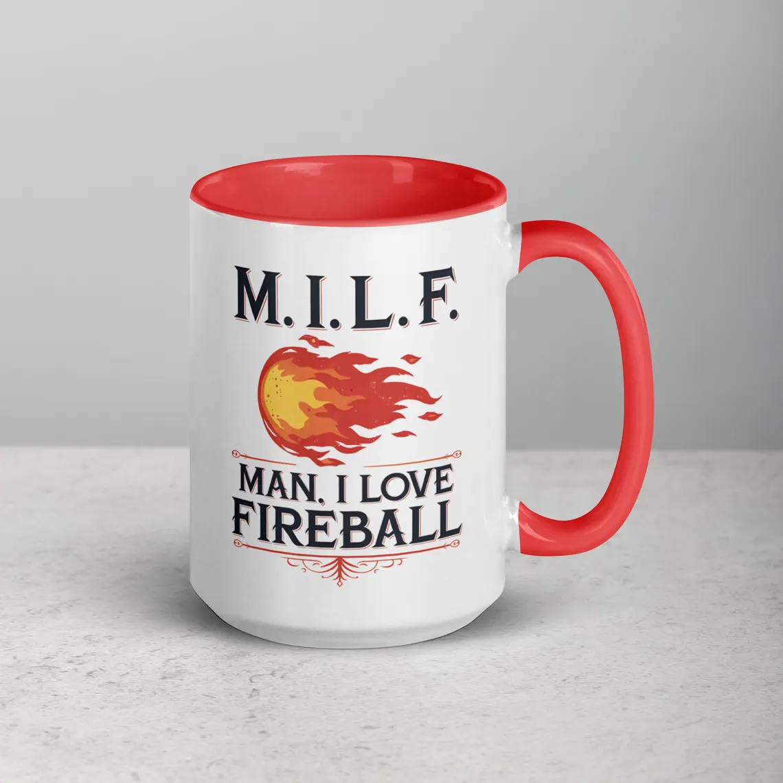 Man I Love Fireball Accent Mug