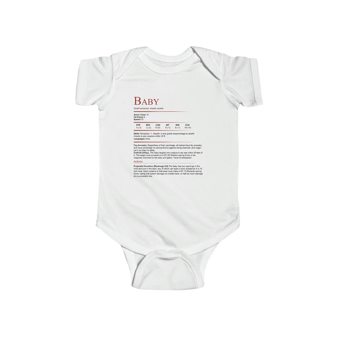 Baby Stats Bodysuit