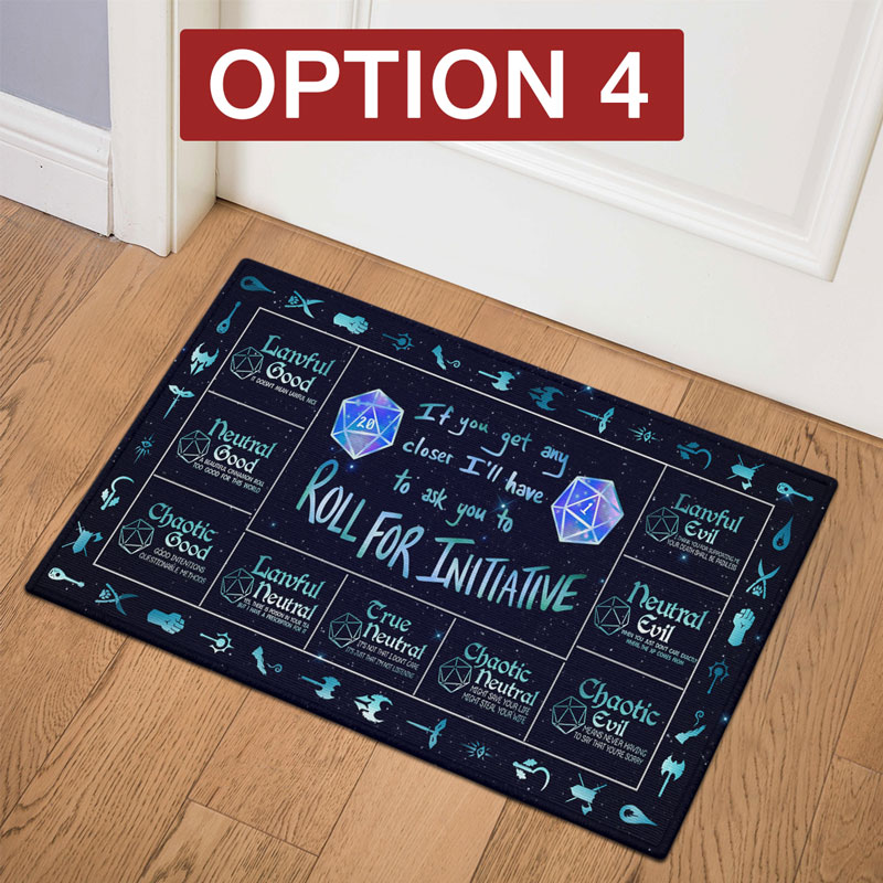 Roll For Initiative 4 Colors Doormat