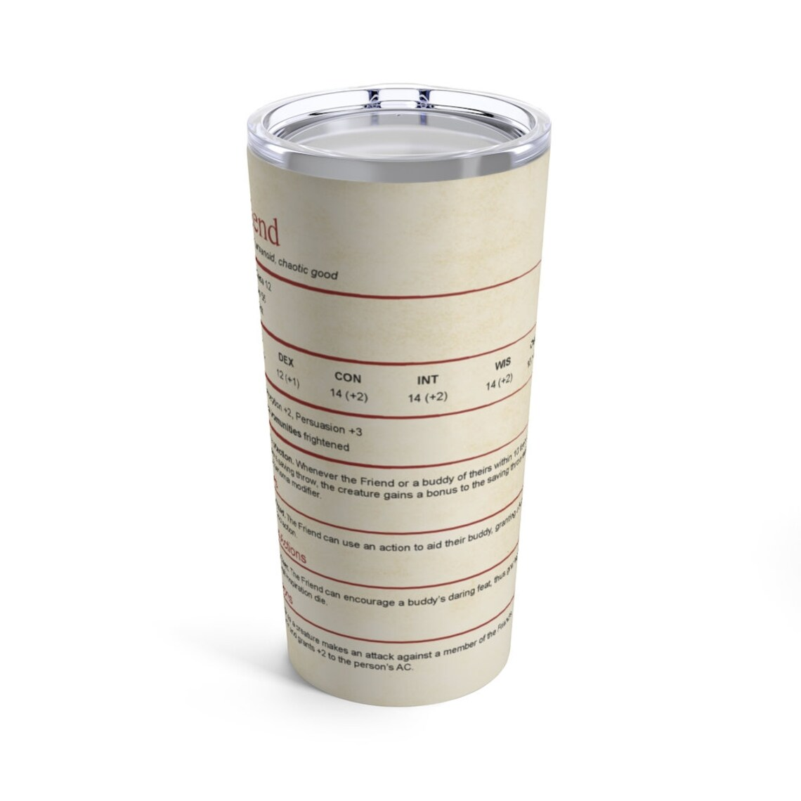 Friend Stats Tumbler