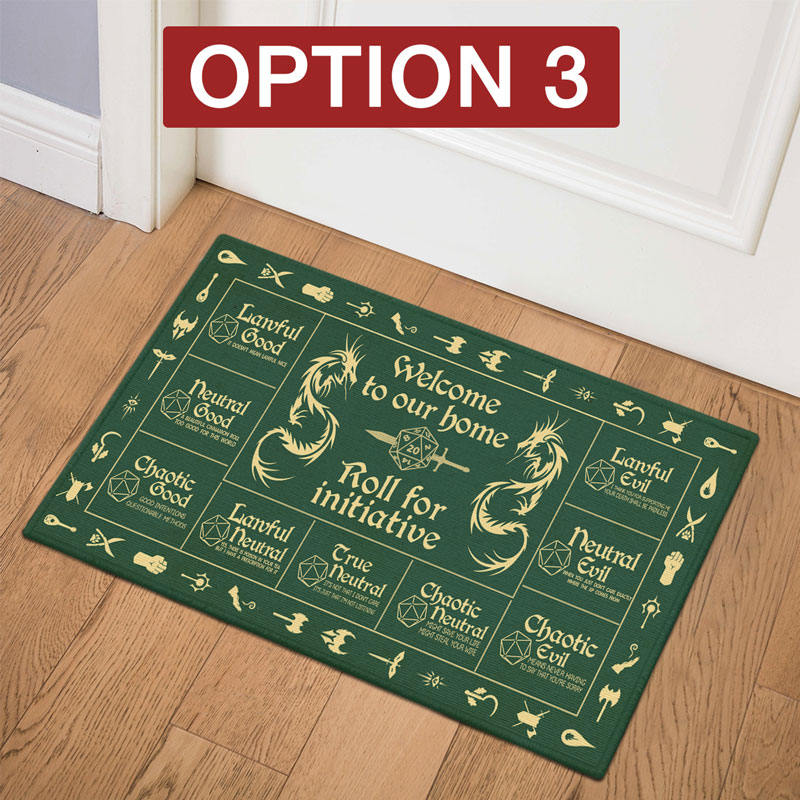 Roll For Initiative 4 Colors Doormat