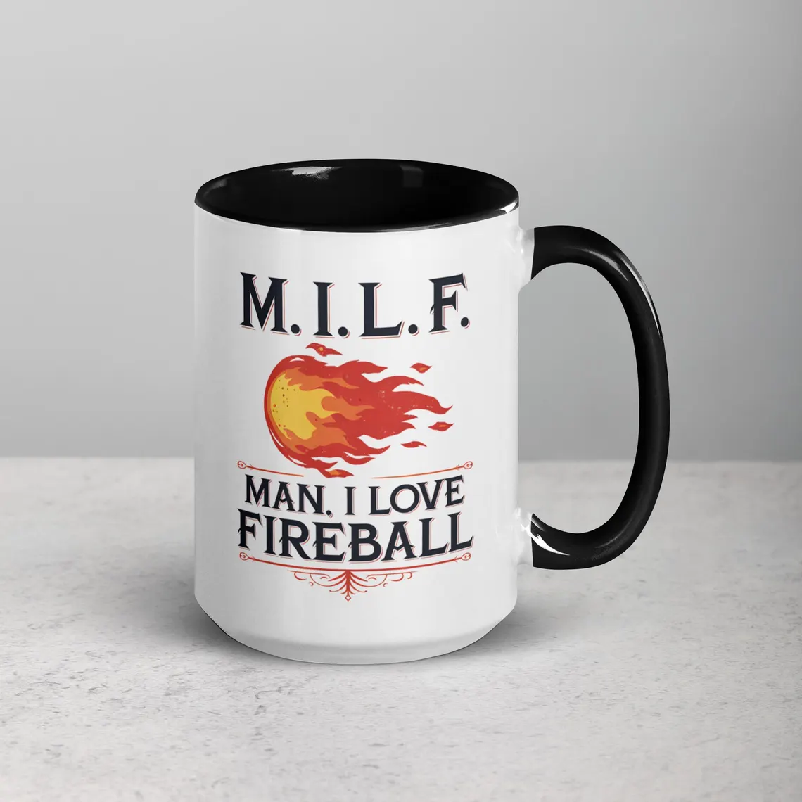 Man I Love Fireball Accent Mug