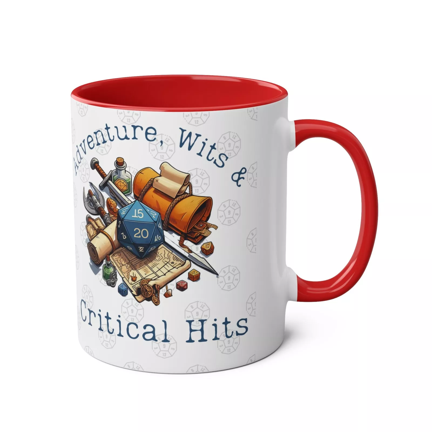 Adventure Wits & Critical Hits Accent Mug