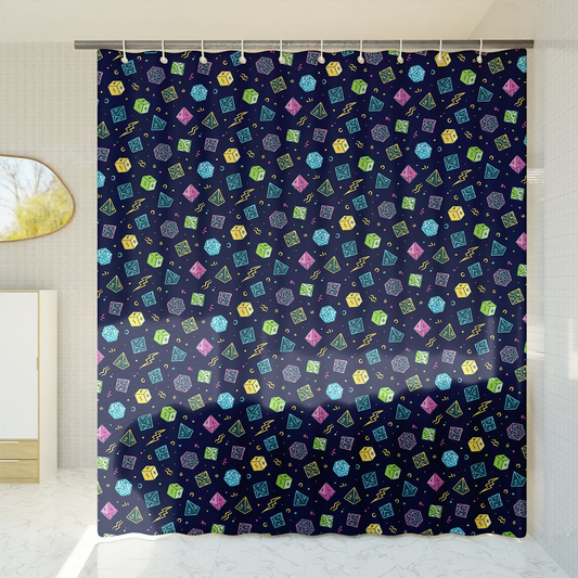90s Dices Shower Curtain