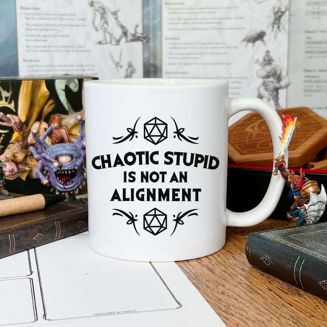 Chaotic Stupid Is Not An Alignment DND RPG Ceramic Mug