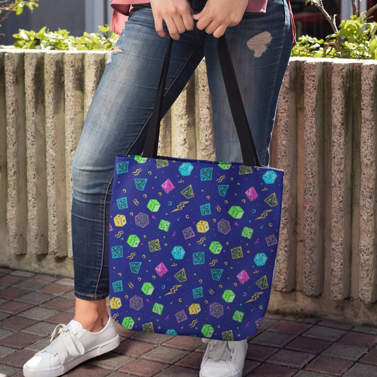 90s Dices Lined Tote Bag
