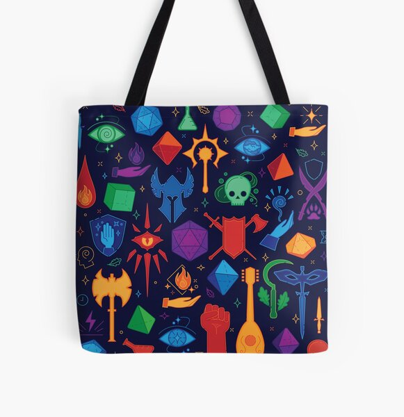 DnD Pattern Lined Tote Bag