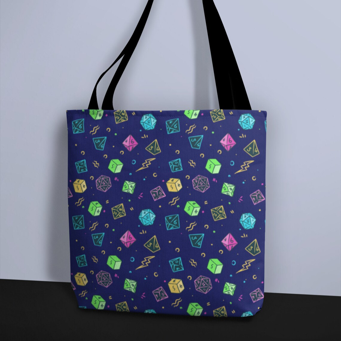 90s Dices Lined Tote Bag