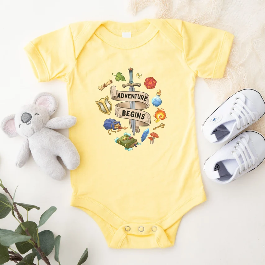 Adventure Begins Baby Bodysuit