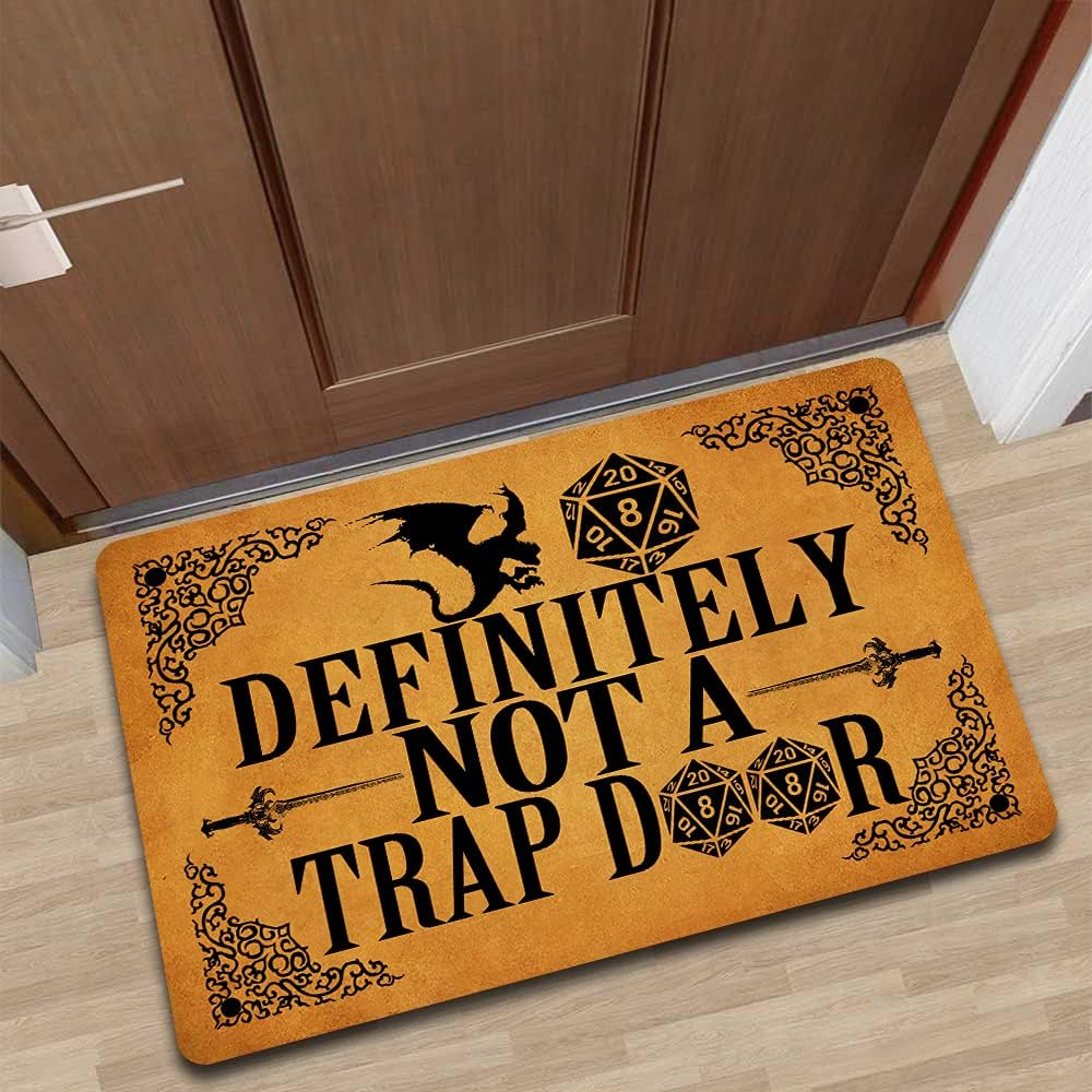 Definitely Not A Trap Door Doormat House Decor