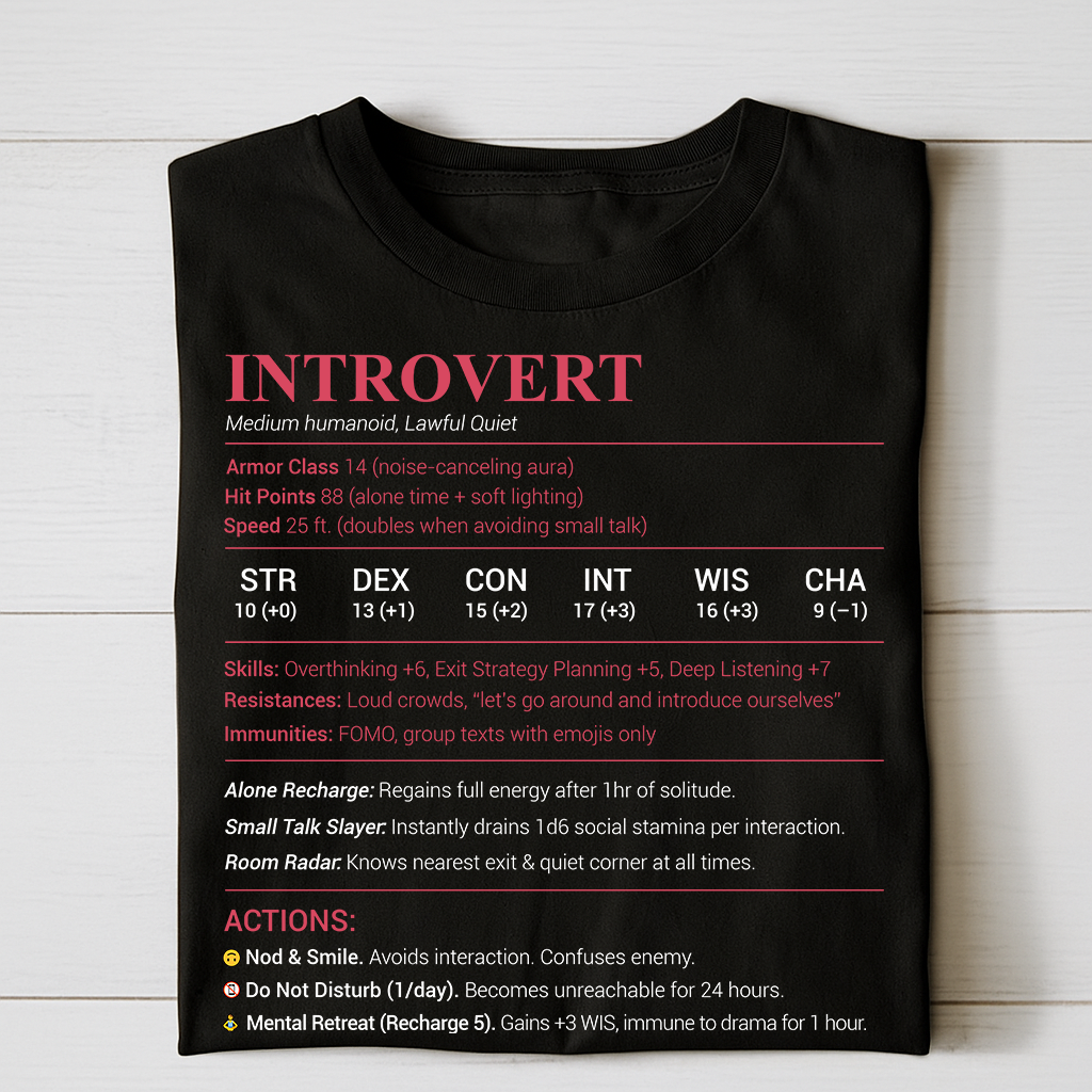 Introvert Stats Classic Unisex T-Shirt