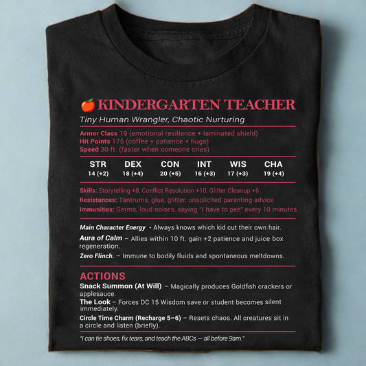 Kindergarten Teacher Stats Classic Unisex T-Shirt