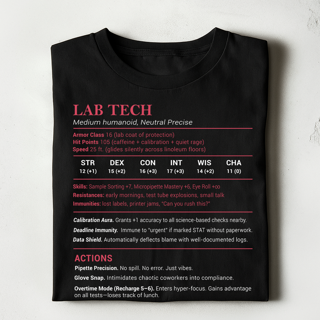 Lab Tech Stats Classic Unisex T-Shirt