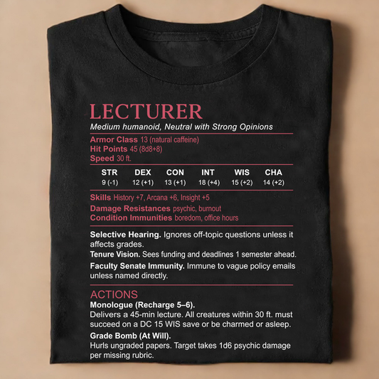 Lecturer Stats Classic Unisex T-Shirt