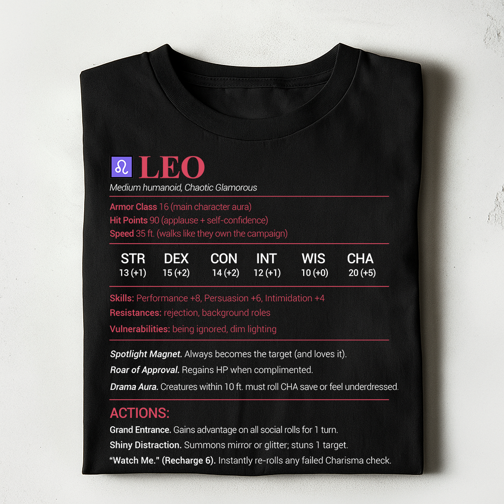 Leo Stats Classic Unisex T-Shirt