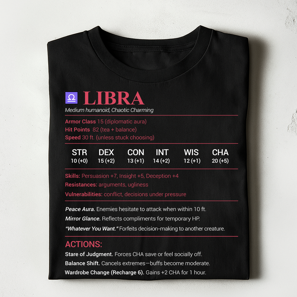 Libra Stats Classic Unisex T-Shirt