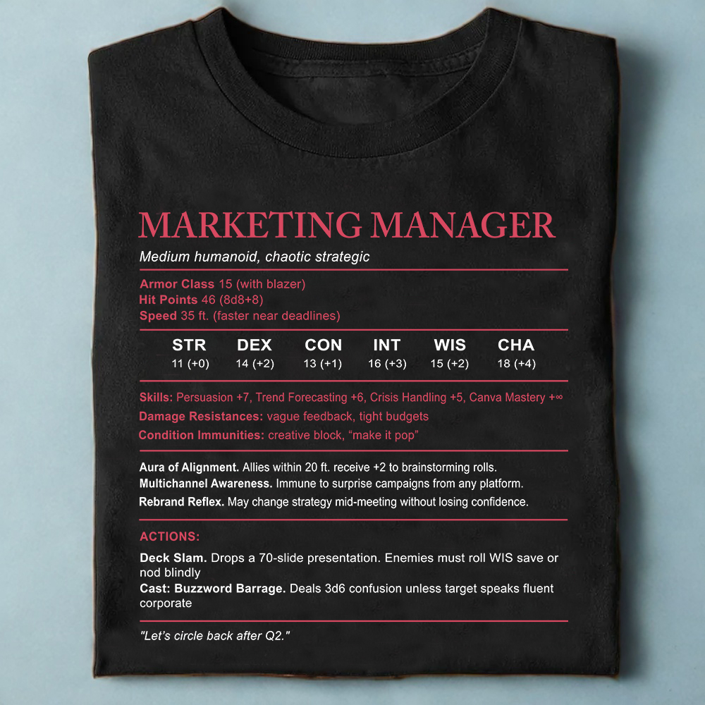 Marketing Manager Stats Classic Unisex T-Shirt