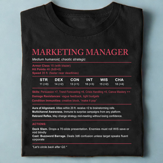 Marketing Manager Stats Classic Unisex T-Shirt