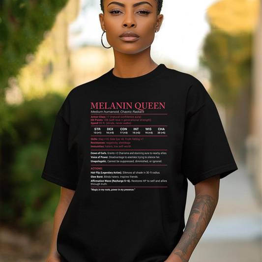 Melanin Queen Stats Classic Unisex T-Shirt