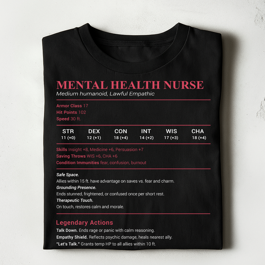 Mental Health Nurse Stats Classic Unisex T-Shirt