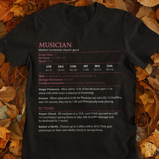 Musician Stats Classic Unisex T-Shirt