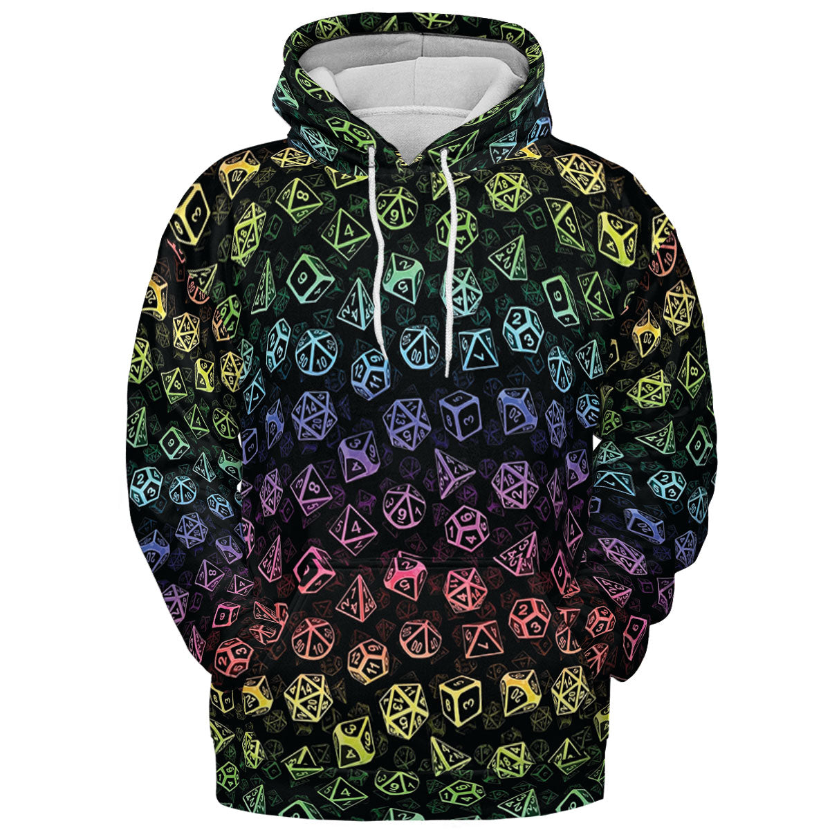 Rainbow Dice Set Pattern All-over Print Hoodie