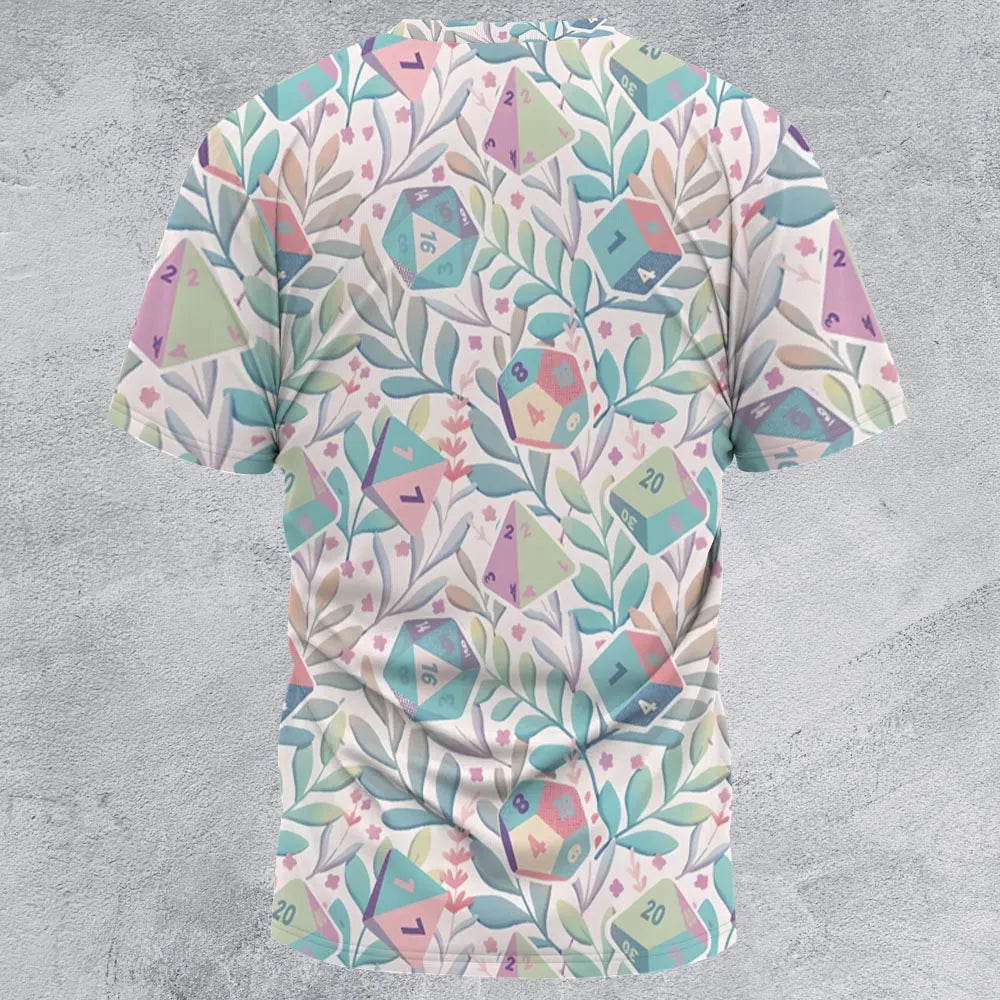 Soft Flower Dice All-Over Print Unisex T-Shirt