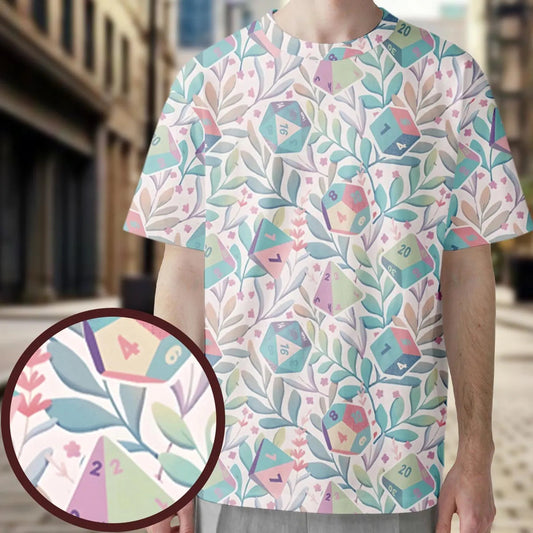 Soft Flower Dice All-Over Print Unisex T-Shirt