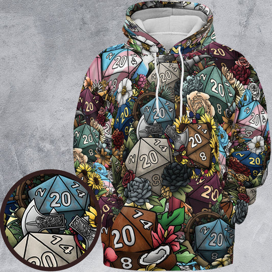 Flower Dice All-over Print Hoodie