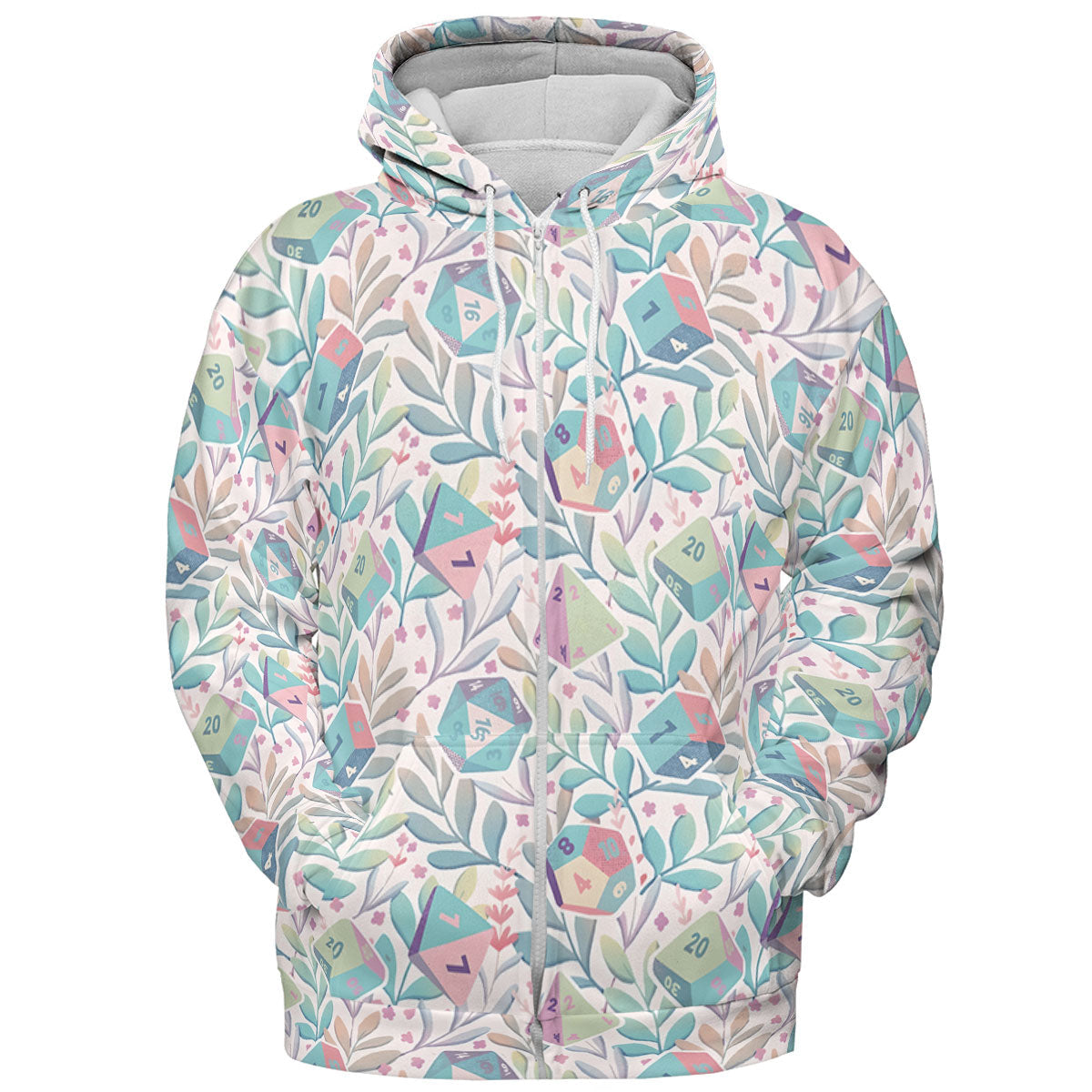 Dice Flower Soft All-over Print Hoodie