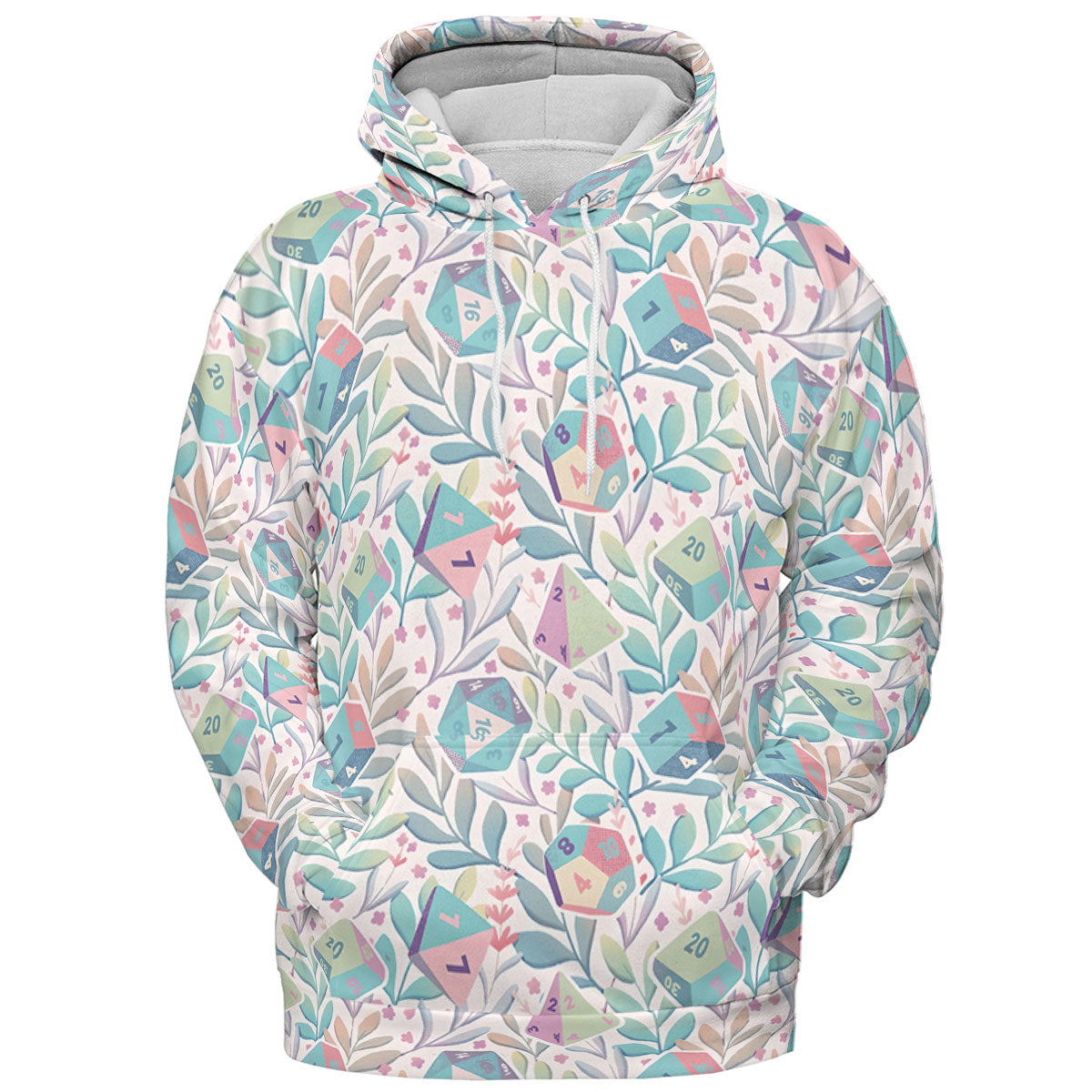 Dice Flower Soft All-over Print Hoodie
