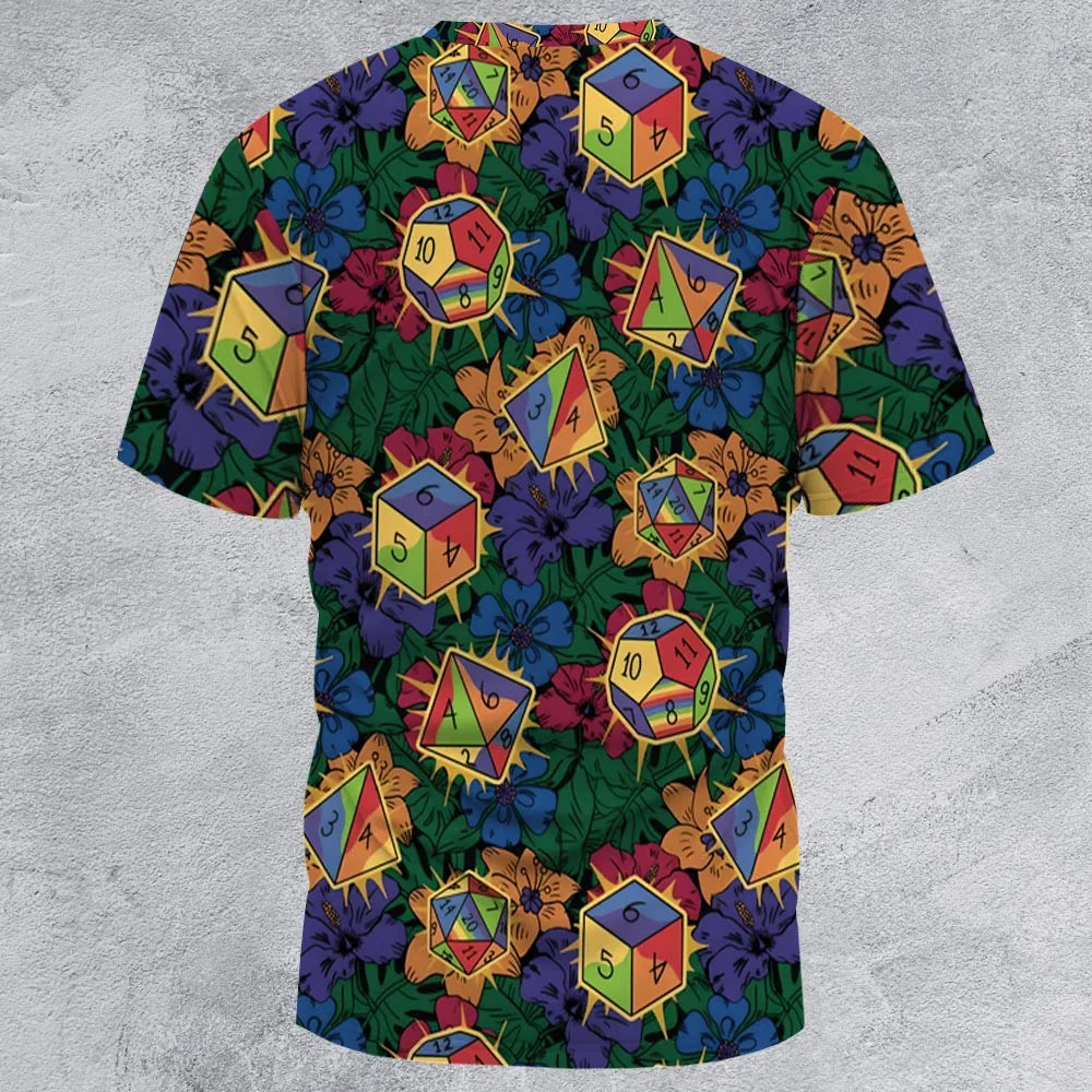 Tropical Dice All-Over Print Unisex T-Shirt