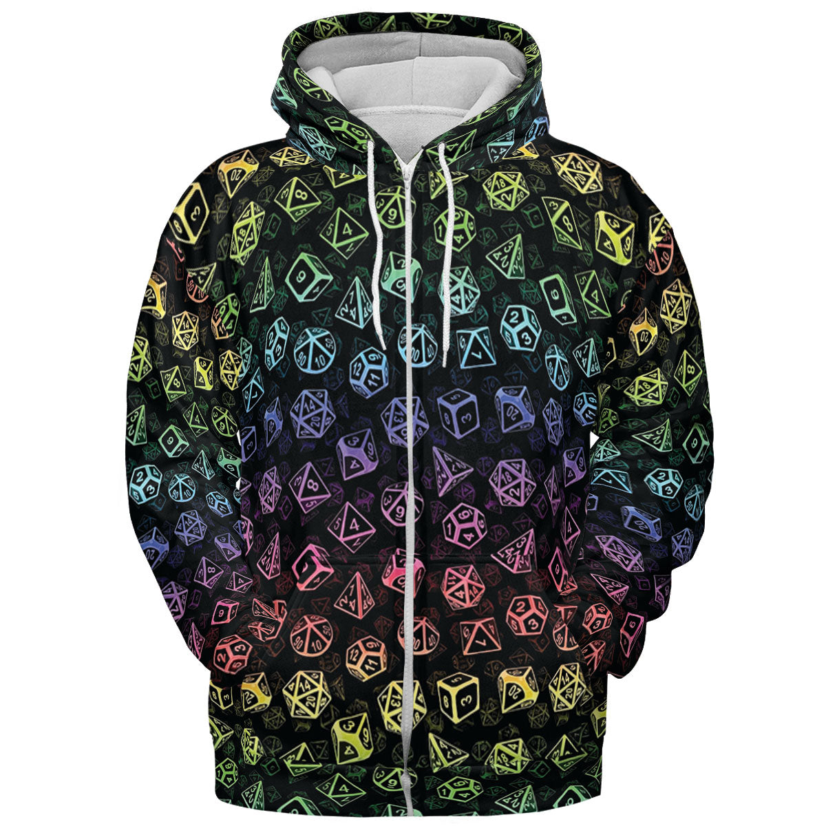 Rainbow Dice Set Pattern All-over Print Hoodie