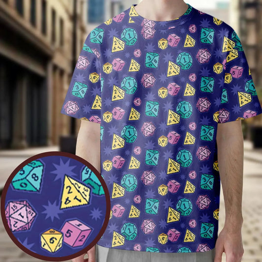 Pixel Dice All-Over Print Unisex T-Shirt
