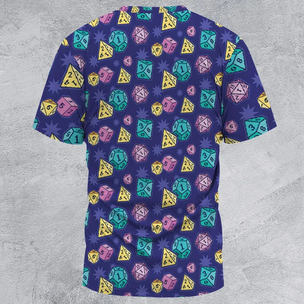 Pixel Dice All-Over Print Unisex T-Shirt