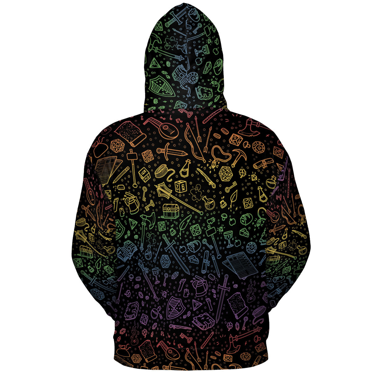 RPG Rainbow Pattern All-over Print Hoodie