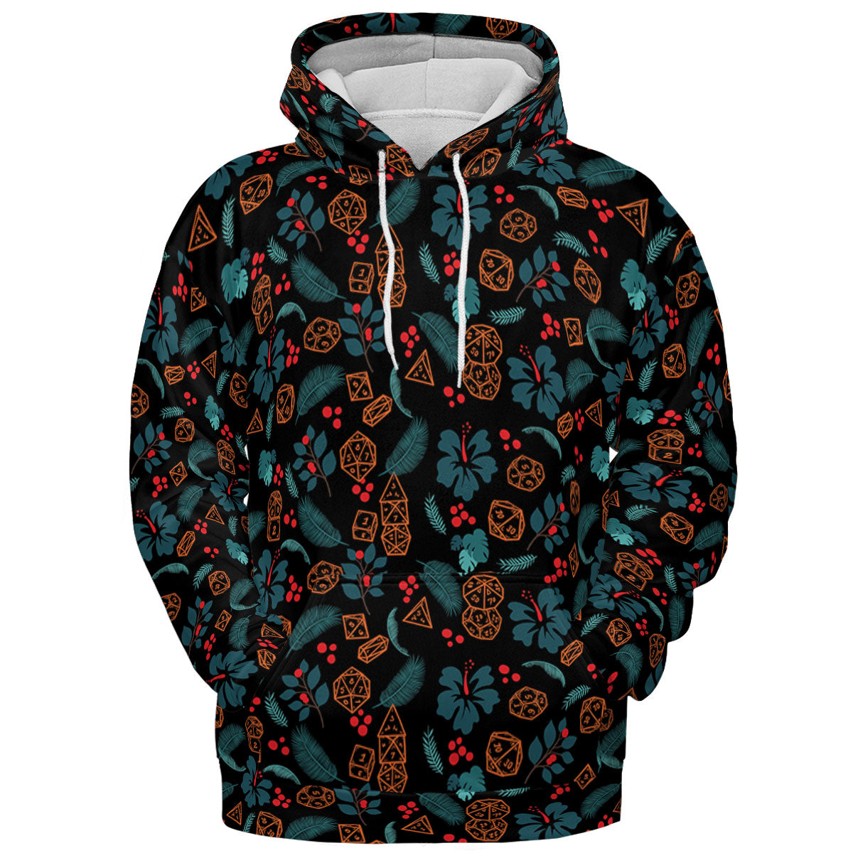 Floral Dice All-over Print Hoodie