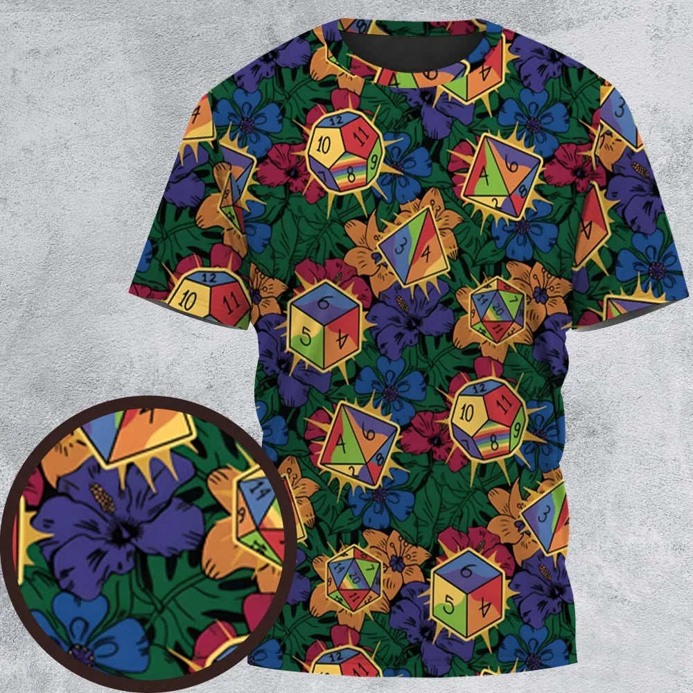 Tropical Dice All-Over Print Unisex T-Shirt