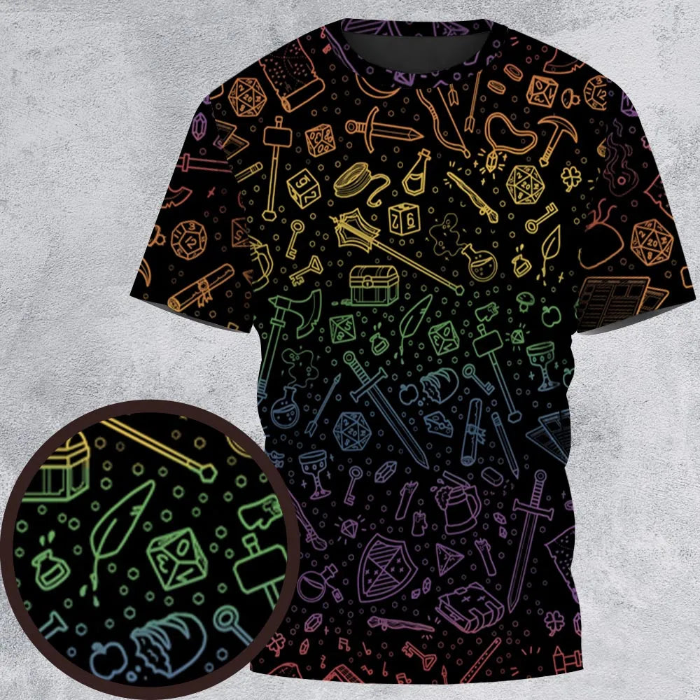 RPG Rainbow All-Over Print Unisex T-Shirt