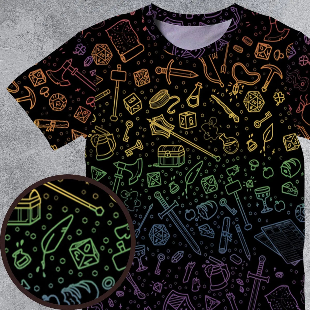 RPG Rainbow All-Over Print Unisex T-Shirt
