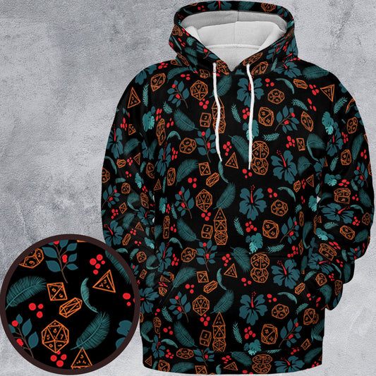 Floral Dice All-over Print Hoodie