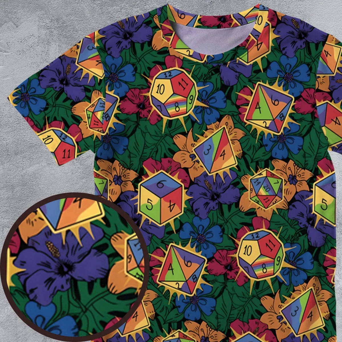 Tropical Dice All-Over Print Unisex T-Shirt