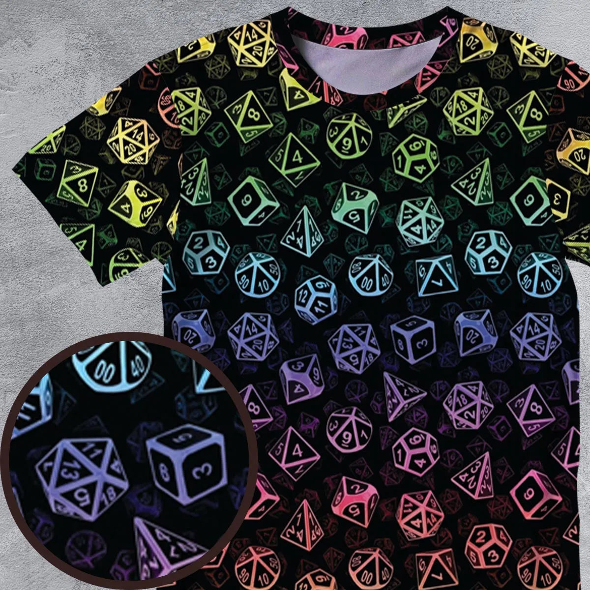 Rainbow Dice All-Over Print Unisex T-Shirt