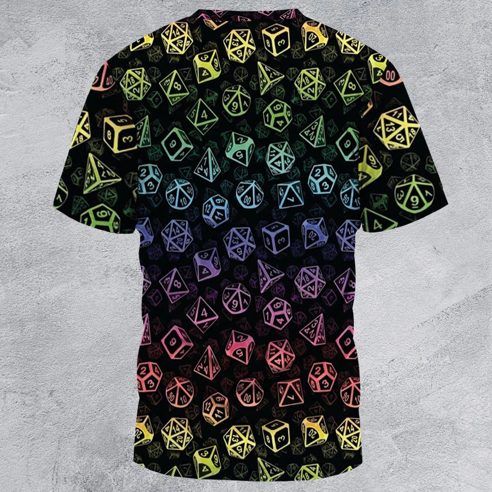 Rainbow Dice All-Over Print Unisex T-Shirt